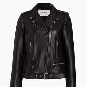 Ena Pelly Oversized Leather Biker Jacket